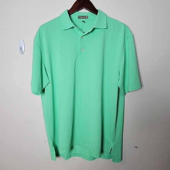 Peter Millar Summer Comfort Golf Polo Lime Green Large - Picture 1 of 3